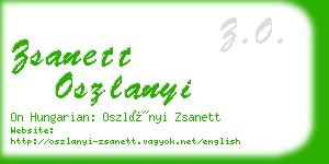 zsanett oszlanyi business card